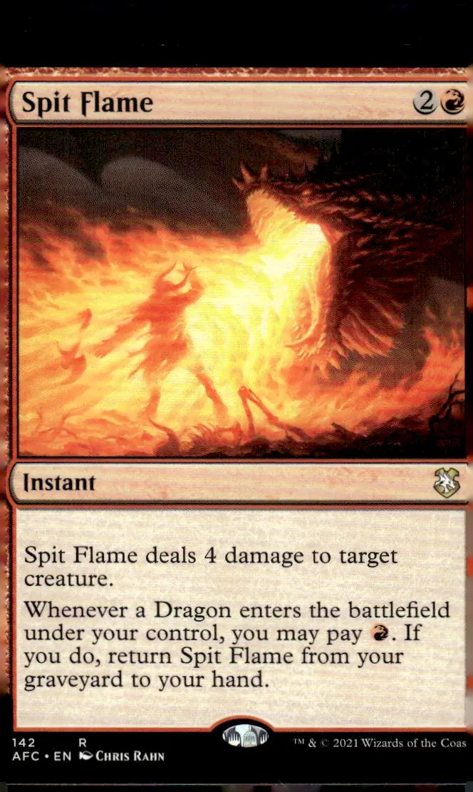 2021 Adventures in the Forgotten Realms Commander (AFC) #142 Spit Flame (front)