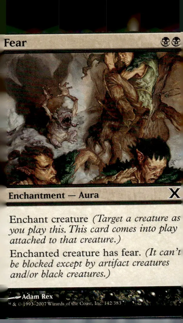 2007 Tenth Edition (10E) #142/383 Fear (front)