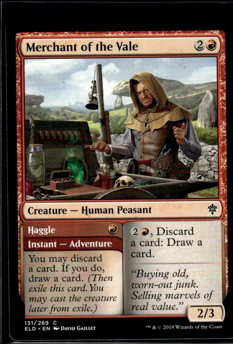 2019 Throne of Eldraine (ELD) #131/269 Merchant of the Vale // Haggle