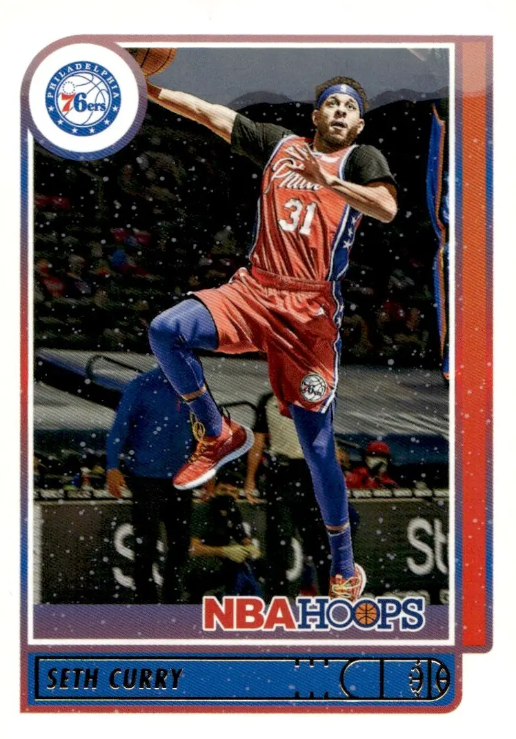 2021-22 NBA Hoops #37 Seth Curry (front)