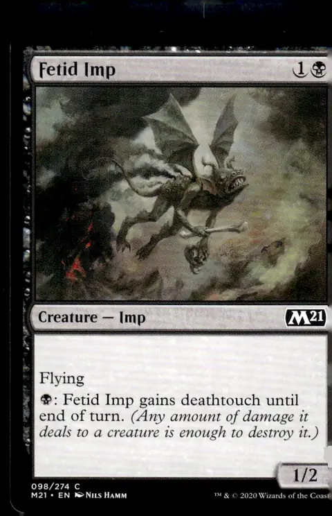 2020 Core Set 2021 (M21) #098/274 Fetid Imp – Foil