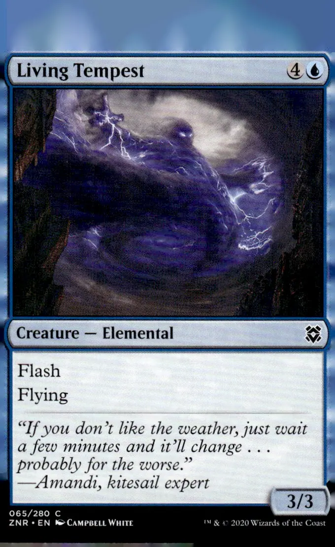 2020 Zendikar Rising (ZNR) #065/280 Living Tempest (front)