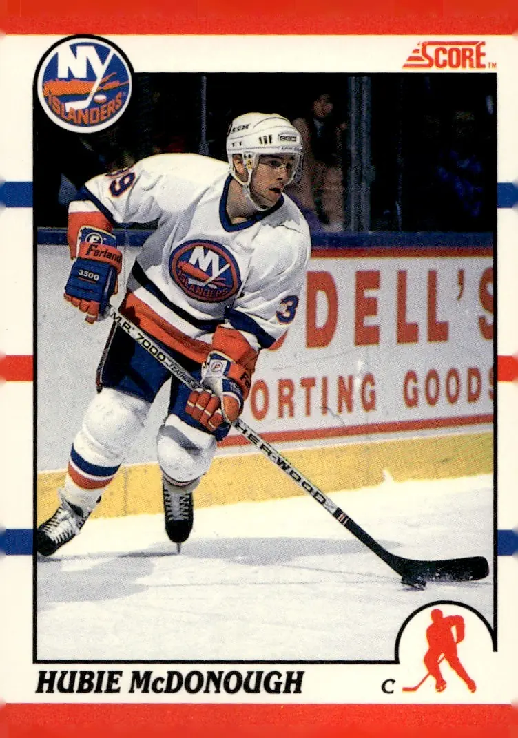 1990-91 Score Canadian (bilingual) #222 Hubie McDonough (front)