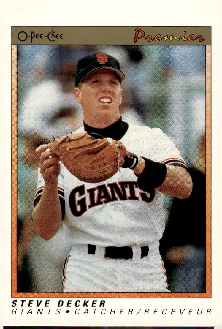 1991 O-Pee-Chee Premier #33 Steve Decker (front)