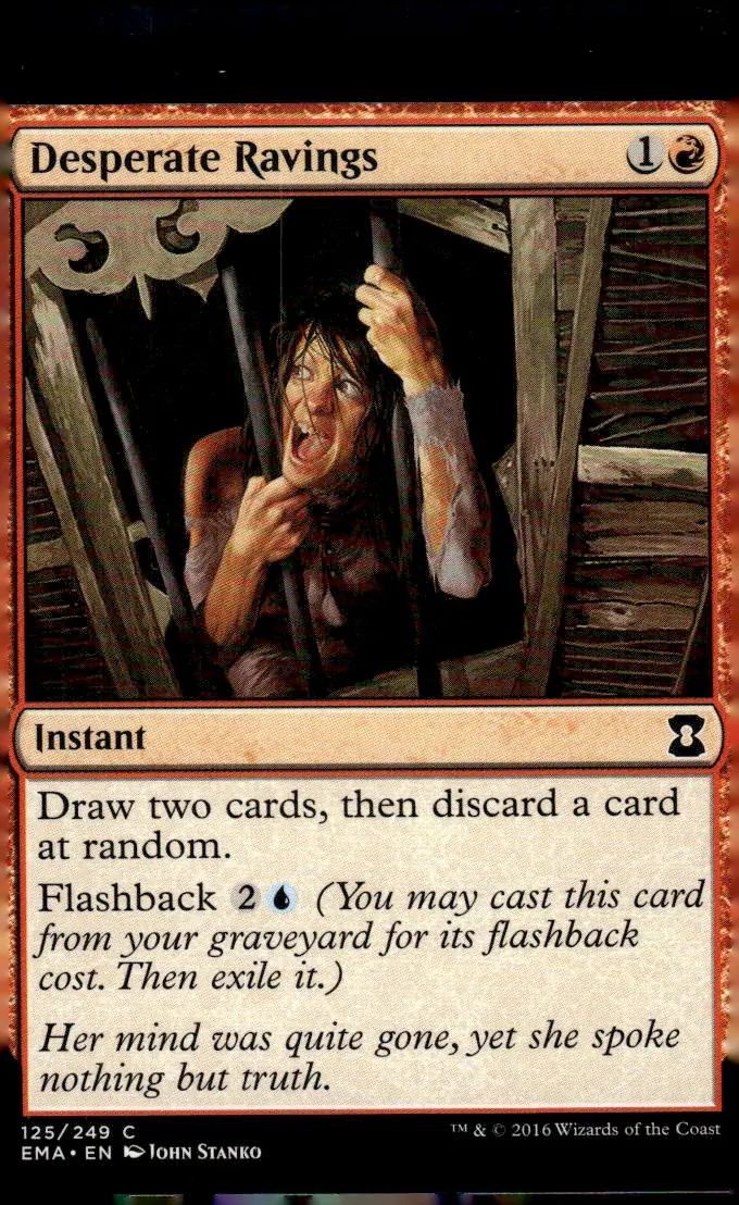 2016 Eternal Masters (EMA) #125/249 Desperate Ravings (front)