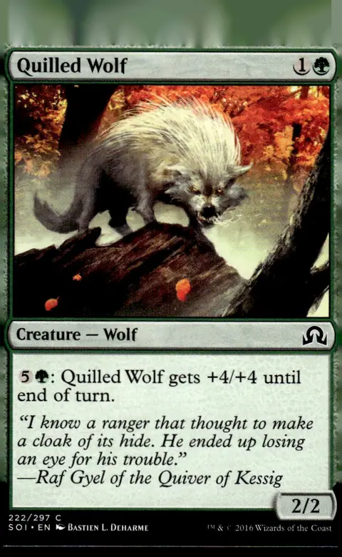 2016 Shadows over Innistrad (SOI) #222/297 Quilled Wolf