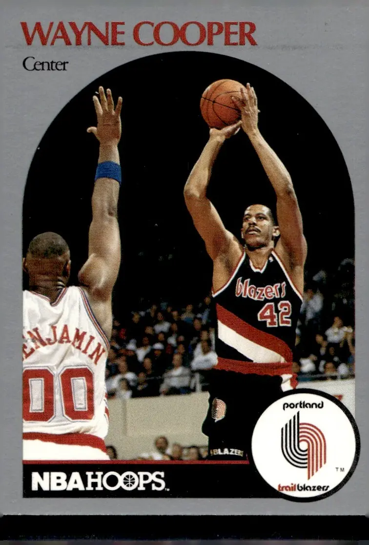 1990-91 NBA Hoops #244 Artis Wayne Cooper (front)