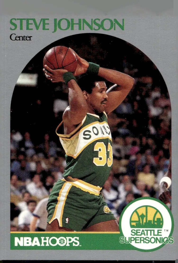 1990-91 NBA Hoops #278 Steve Johnson (front)