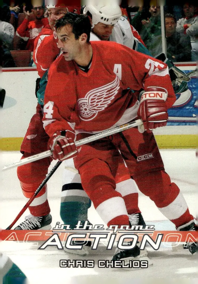 2003-04 In The Game Action #217 Chris Chelios (front)