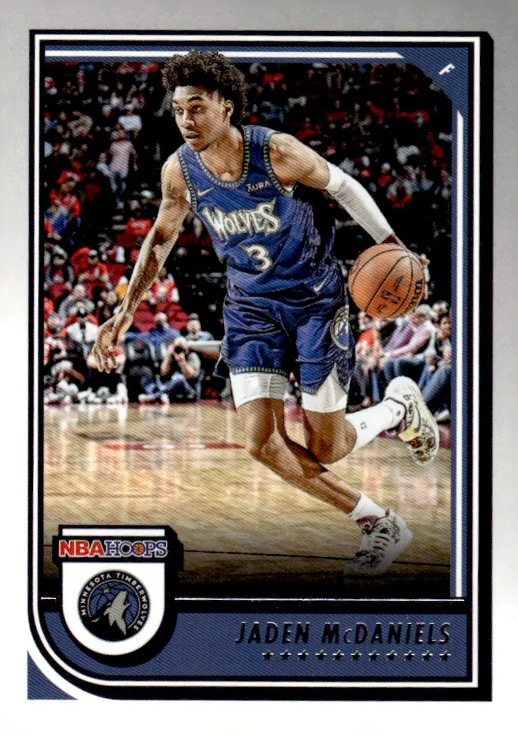 2022-23 NBA Hoops #199 Jaden McDaniels (front)