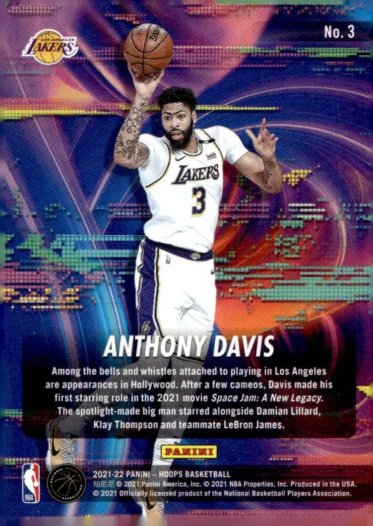 2021-22 NBA Hoops #3 Anthony Davis (back)