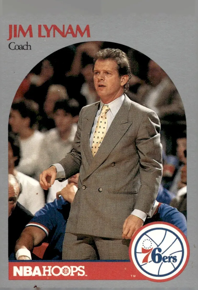 1990-91 NBA Hoops #324 Jim Lynam (front)