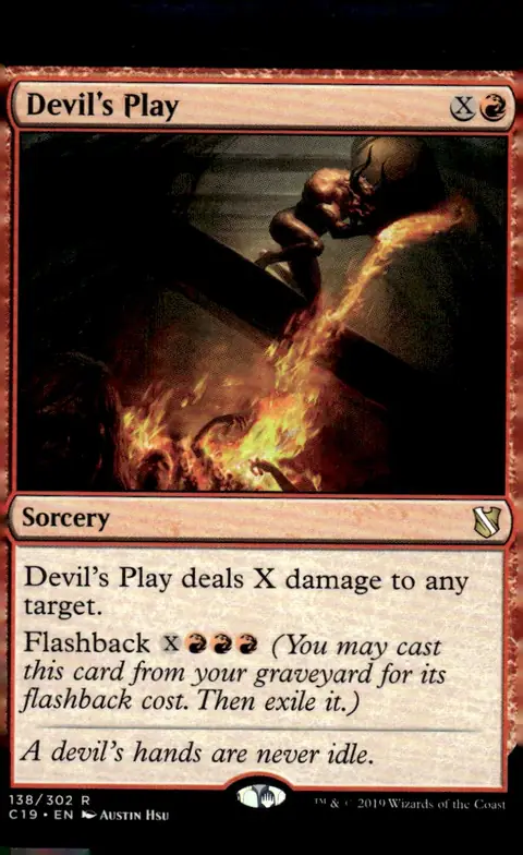 2019 Commander 2019 (C19) #138/302 Devil's Play (Sorcery) — art by Austin Hsu