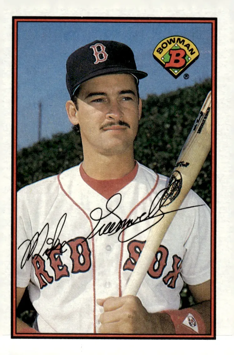 1989 Bowman #34 Mike Greenwell (front)