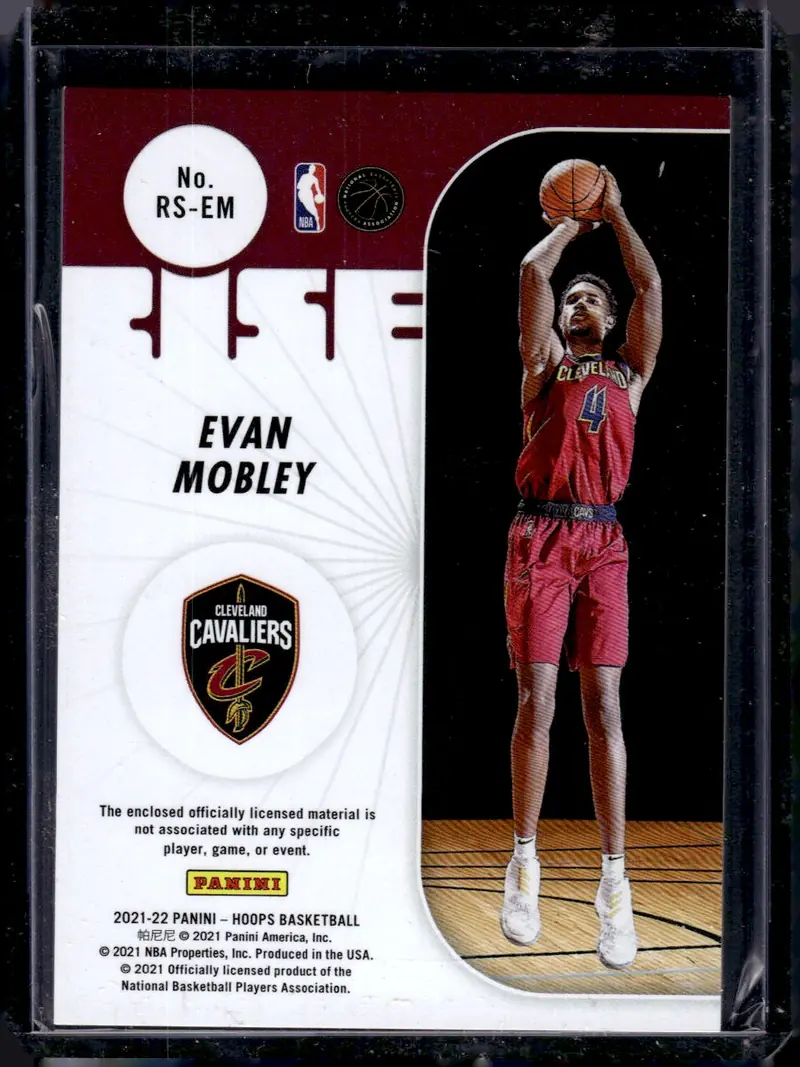 2021-22 NBA Hoops #RS-EM Evan Mobley (back)