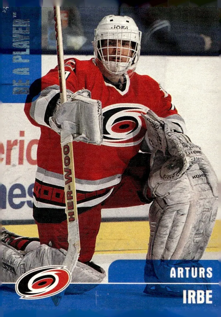 1999-00 Be A Player Memorabilia #4 Arturs Irbe (front)