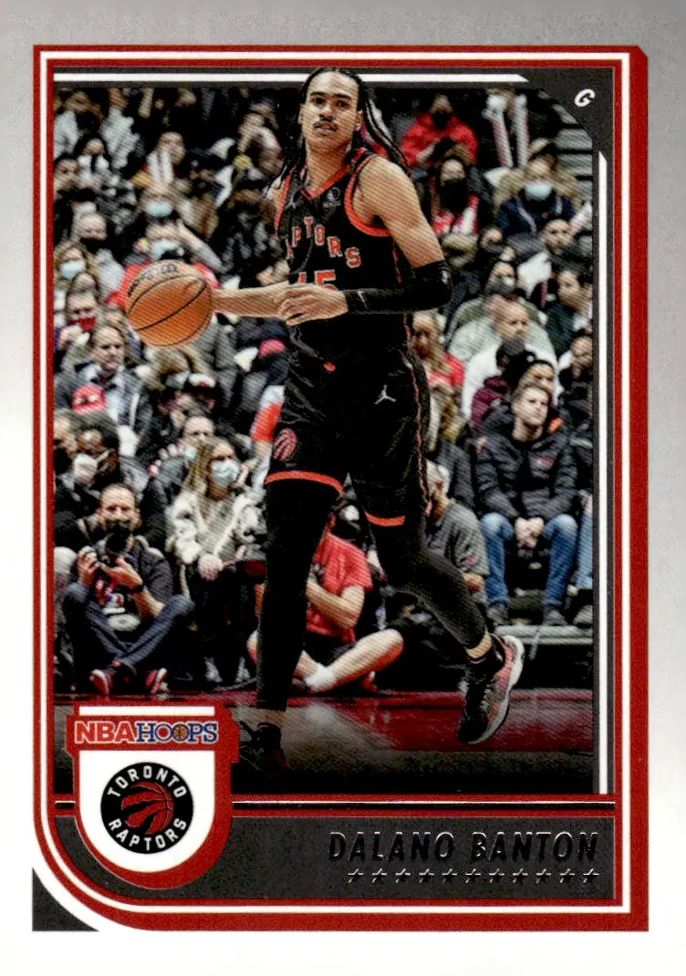 2022-23 NBA Hoops #43 Dalano Banton (front)