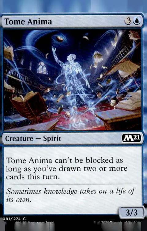 2020 Magic: The Gathering - Core Set 2021 (M21) #081/274 Tome Anima (Creature — Spirit, 3/3); art by Johannes Voss