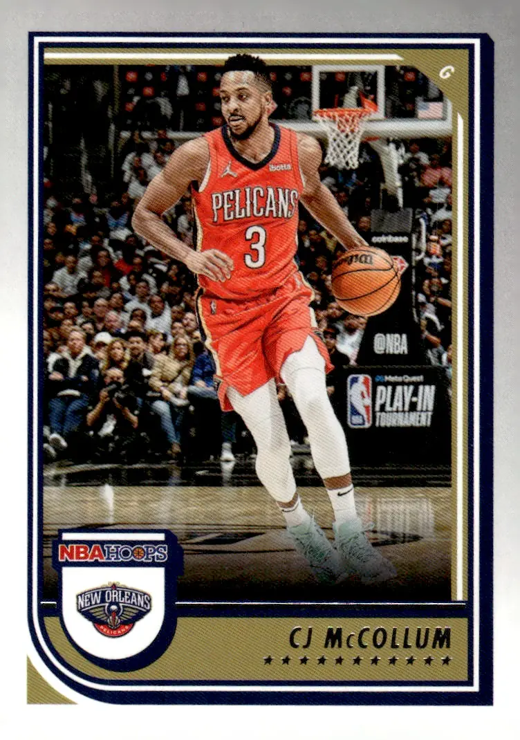 2022-23 NBA Hoops #142 CJ McCollum (front)