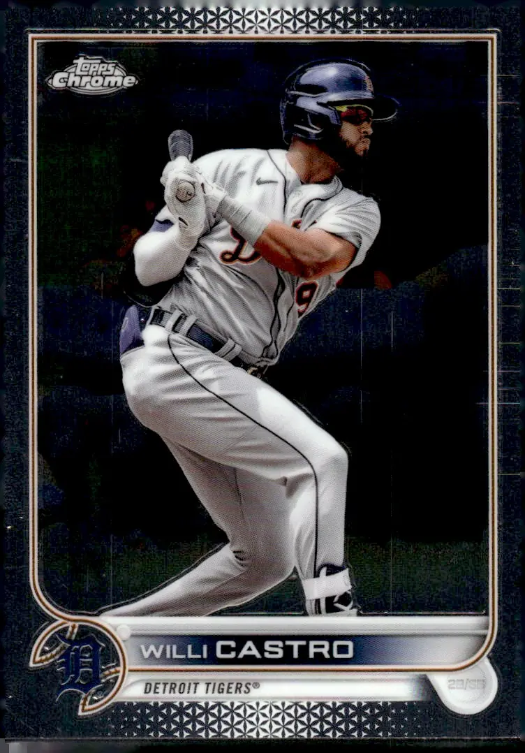 2022 Topps Chrome #173 Willi Castro – Serial-numbered /50 refractor parallel (front)