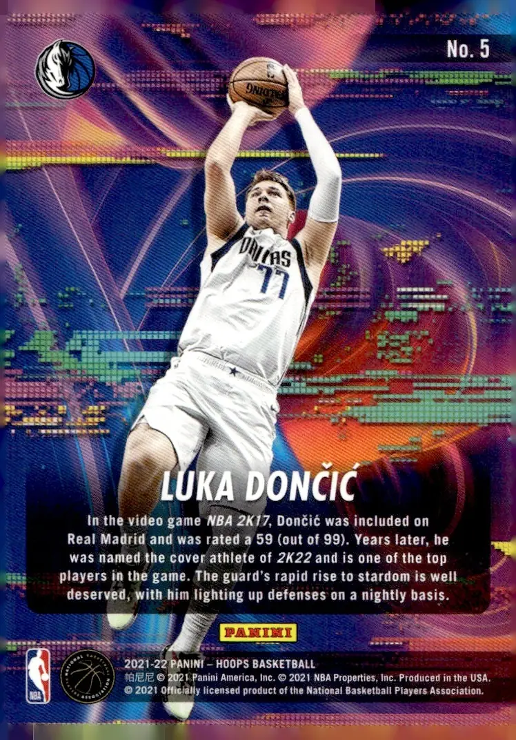 2021-22 NBA Hoops #5 Luka Dončić (back)