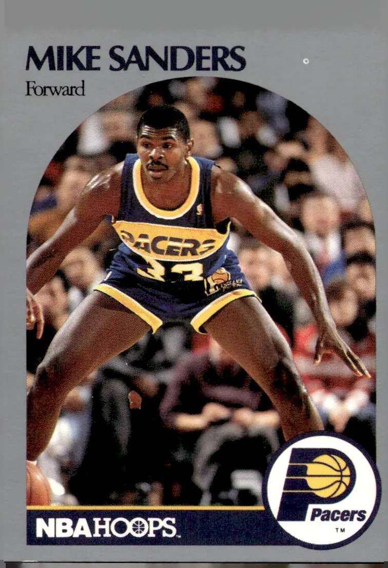 1990-91 NBA Hoops #137 Mike Sanders (front)