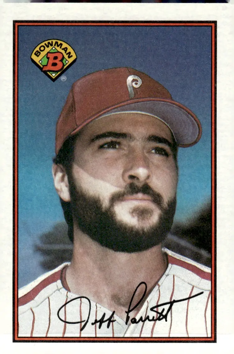 1989 Bowman #390 Jeff Parrett (front)