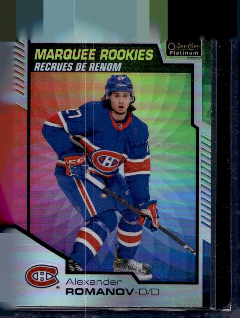 2020-21 O-Pee-Chee Platinum #198 Alexander Romanov – Rainbow Color Wheel (front)