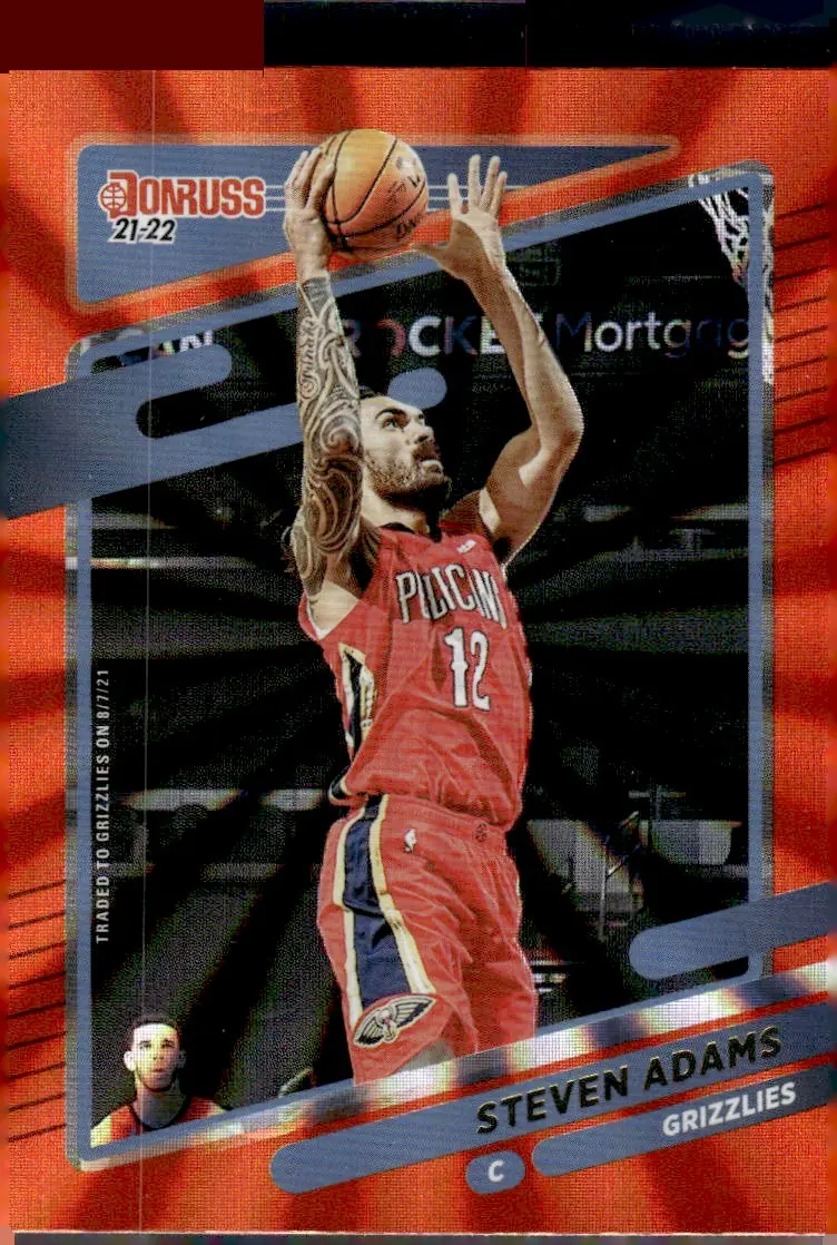 2021-22 Donruss #193 Steven Adams – Holo Orange Laser (front)