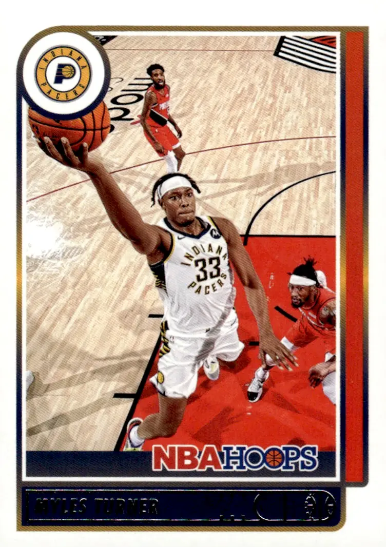 2021-22 NBA Hoops #173 Myles Turner (front)