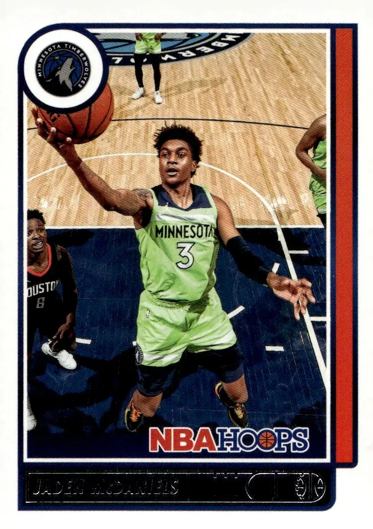 2021-22 NBA Hoops #191 Jaden McDaniels (front)