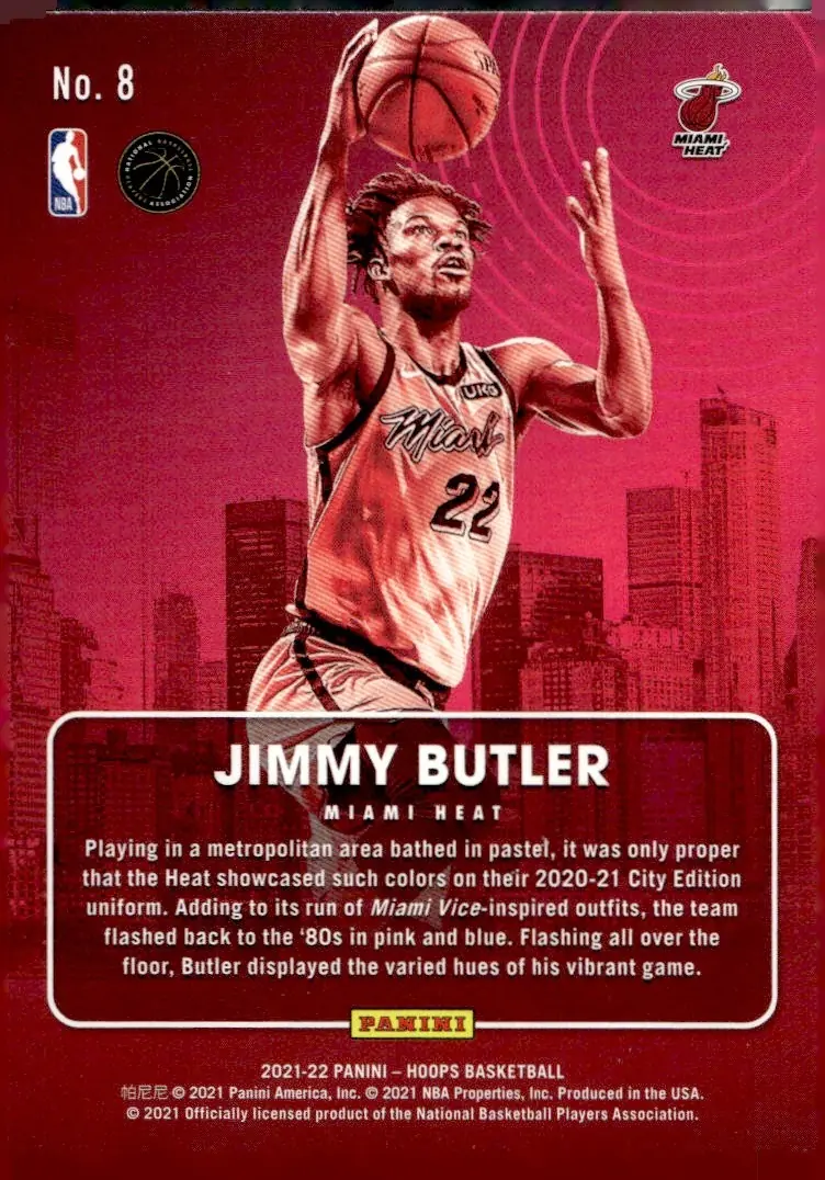 2021-22 NBA Hoops #8 Jimmy Butler (back)