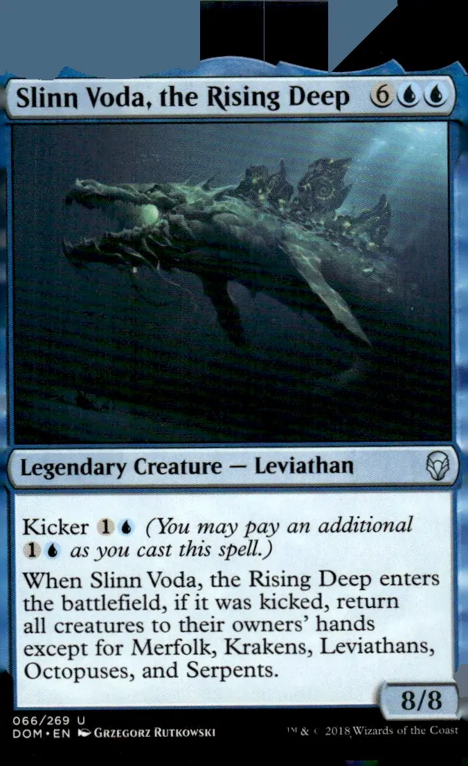 2018 Dominaria (DOM) #066/269 Slinn Voda, the Rising Deep (front)