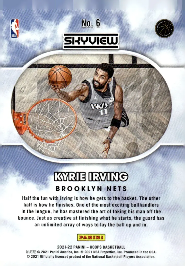 2021-22 NBA Hoops #6 Kyrie Irving (back)