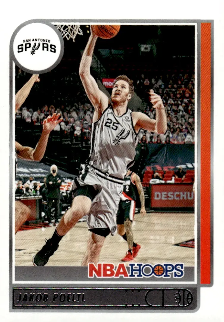 2021-22 NBA Hoops #44 Jakob Poeltl (front)