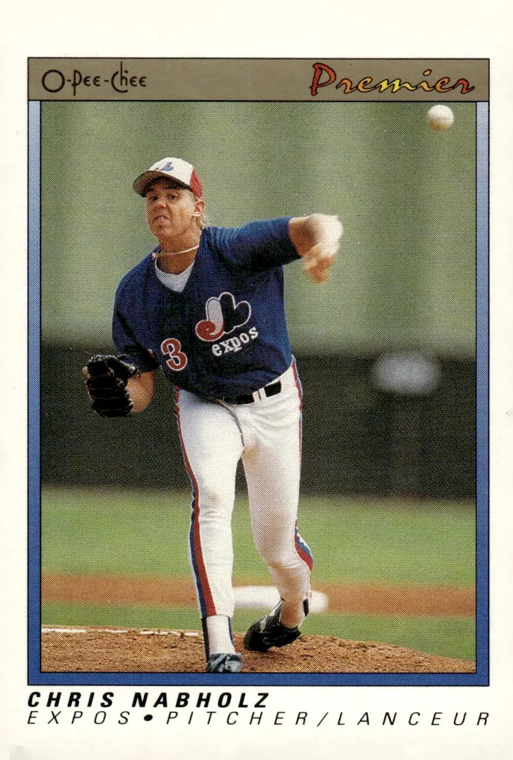 1991 O-Pee-Chee Premier #87 Chris Nabholz (front)