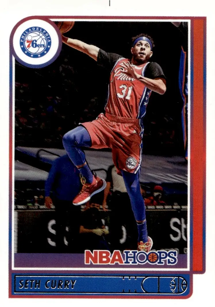 2021-22 NBA Hoops #37 Seth Curry (front)
