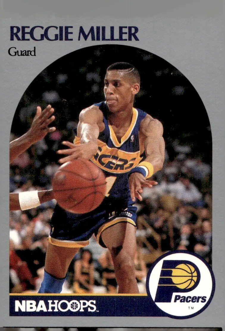 1990-91 NBA Hoops #135 Reggie Miller (front)