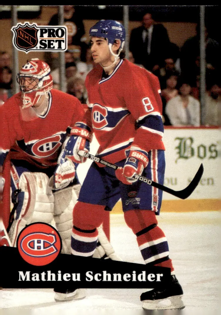 1991-92 Pro Set (Series 1) #119 Mathieu Schneider (front)