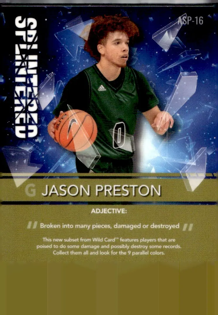 2021-22 Wild Card Alumination Basketball Edition #ASP-16 Jason Preston (back)