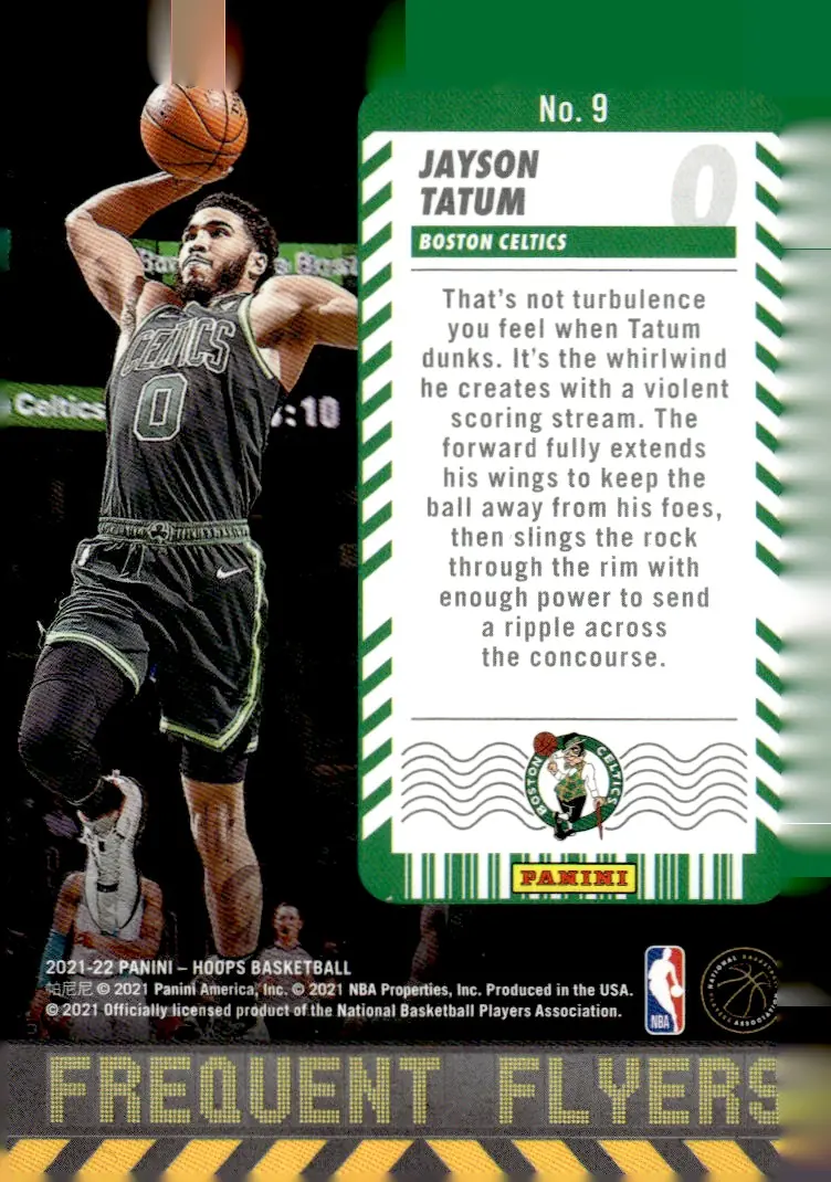 2021-22 NBA Hoops #9 Jayson Tatum (back)