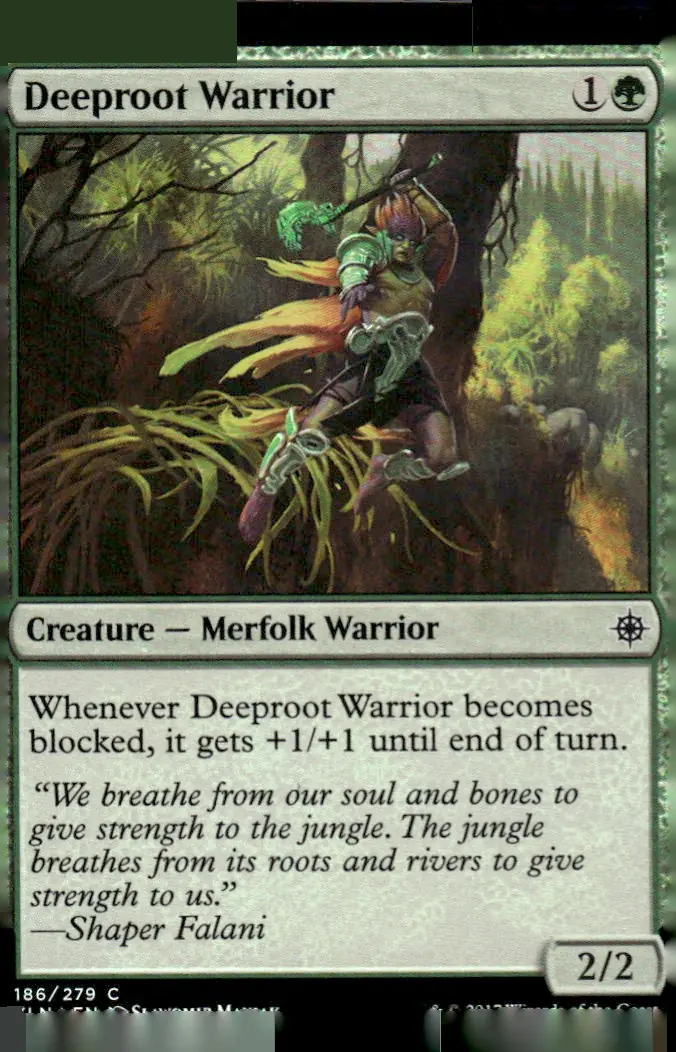 2017 Ixalan (XLN) #186/279 Deeproot Warrior (front)