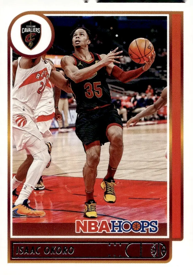 2021-22 NBA Hoops #105 Isaac Okoro (front)