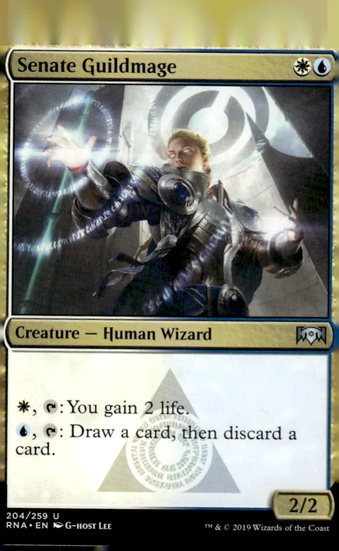 2019 Ravnica Allegiance (RNA) #204/259 Senate Guildmage (front)