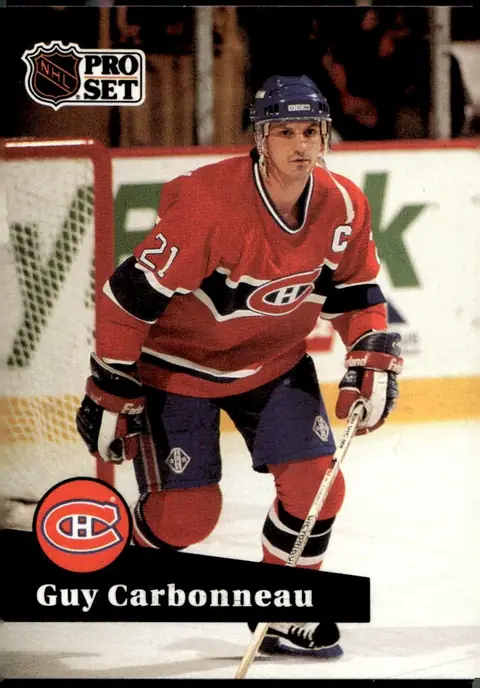1991-92 Pro Set (French edition) #130 Guy Carbonneau – French-language version