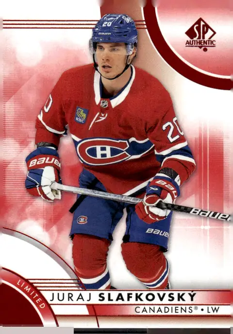 2023-24 SP Authentic #22 Juraj Slafkovský – Limited Red
