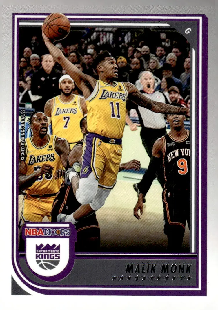 2022-23 NBA Hoops #162 Malik Monk (front)