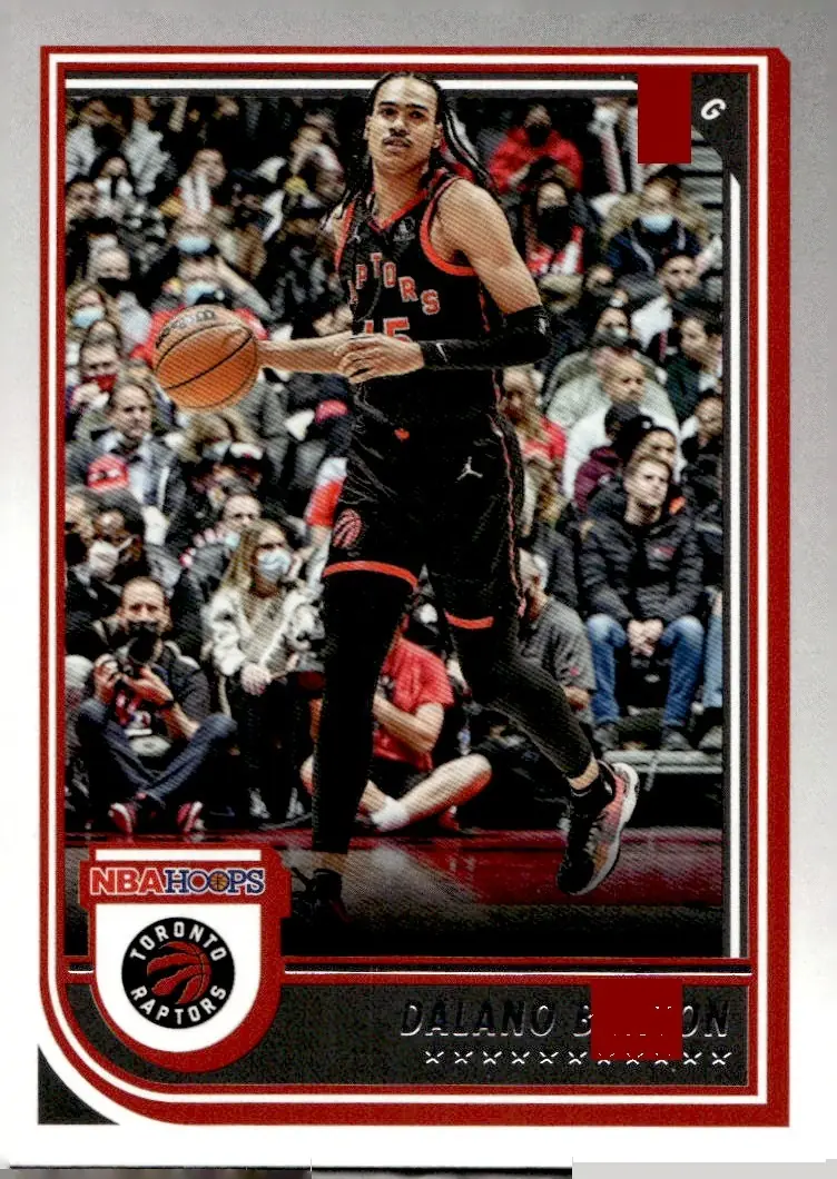 2022-23 NBA Hoops #43 Dalano Banton (front)