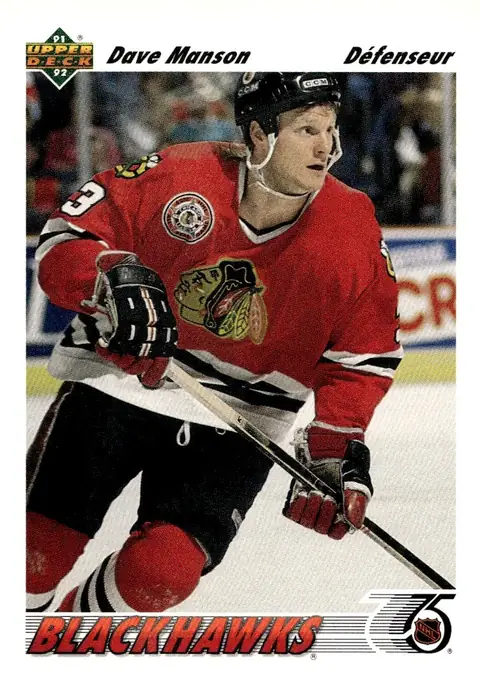 1991-92 Upper Deck French #280 Dave Manson – French