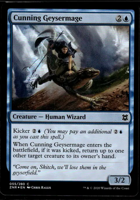 2020 Zendikar Rising (ZNR) #055/280 Cunning Geysermage – Foil